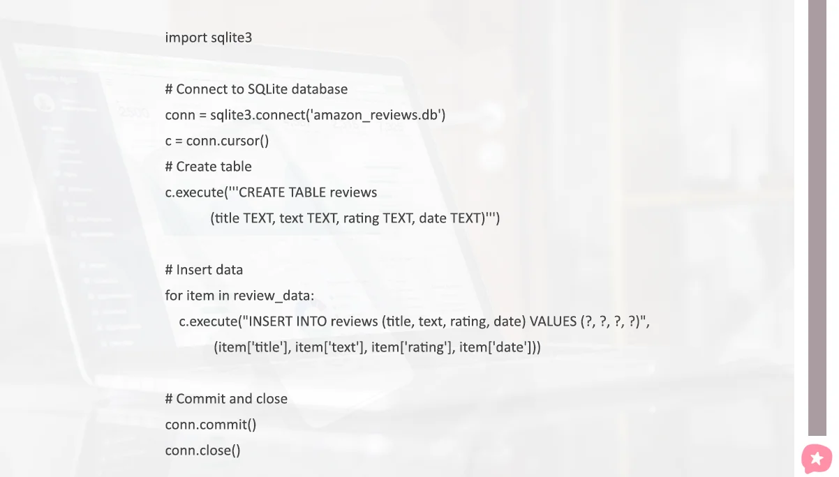 Storing-in-SQLite